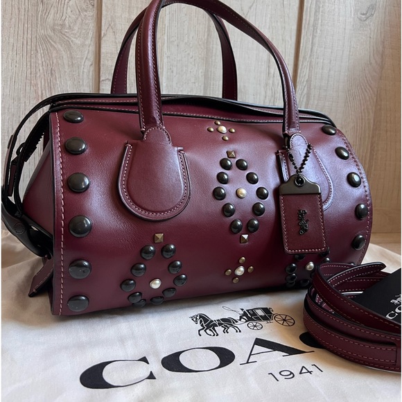 COACH 1941 Badlands Satchel With Western Rivets - Picture 2 of 16
